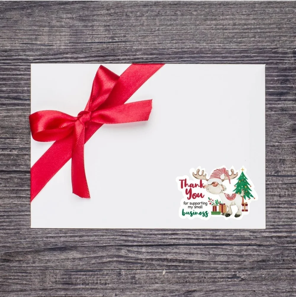 50 PCS Thank You Supporting Elk Stickers, Cute Small Business
